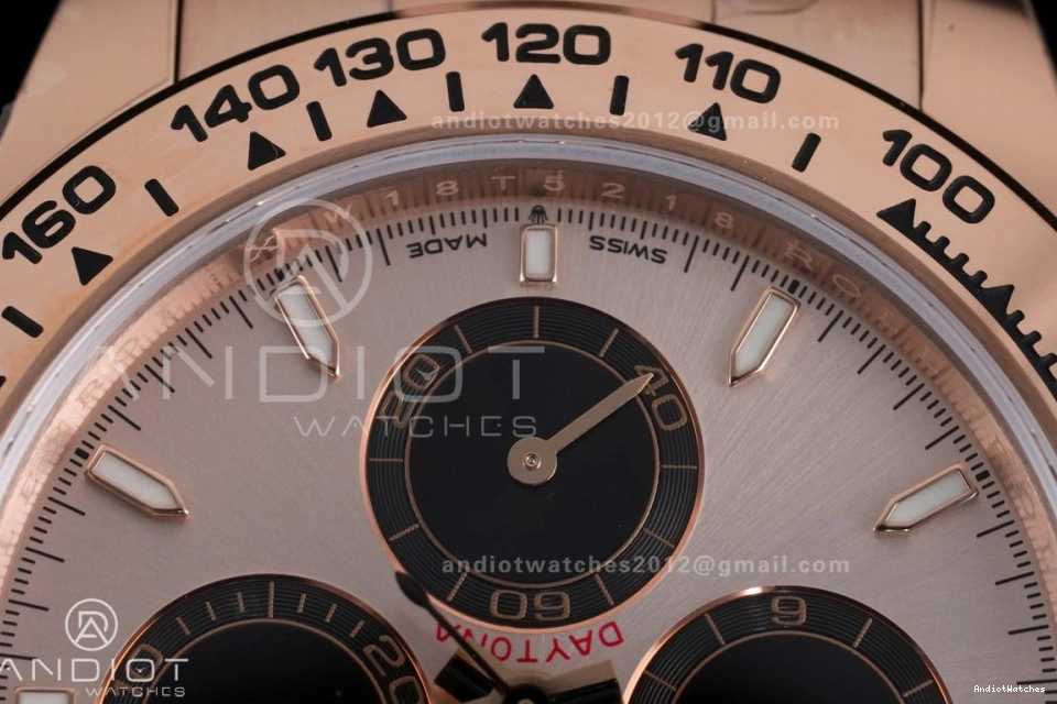 Best Edition Sub-dial VSF 1:1 DD Dial Gain Sophisticated Oyster RG Black Weight Bracelet On 786 Daytona 126505 1226